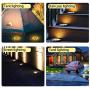Solar Ground Lights - 10 Packs 8 LED Outdoor Solar Disk Lights Waterproof In-Ground Garden Sidewalk Lights Solar Powered Landscape Lighting for Lawn Patio Pathway Yard Deck Walkway (Warm White)
