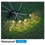 Vyu 90LED Outdoor Solar Garden Lights, Waterproof 2 Flash Modes 50 Copper Wire String, Firework Stake Starburst Fairy Light, DIY Flowers Trees for Walkway Patio Lawn Backyard Christmas (Color)