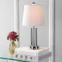 JONATHAN Y JYL2025A Lillian 18'' Metal Mini LED Lamp Transitional,Glam,Traditional,Contemporary for Bedroom, Living Room, Office, College Dorm, Coffee Table, Bookcase, Chrome with White Shade