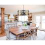 Farmhouse Ceiling Light 5-Light Rustic Wood Chandelier for Dinning Room Kitchen Island Living Room Bedroom