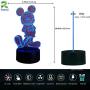 Fanrui Hot Glowing Cartoon 3D Girls Mickey Boys Mice Mouse LED 7 Colors Change Gradient Night Light Smart USB Touch Mood Bedroom Decor Lamp Child Baby Son Boys Xmas Happy Birthday Presents