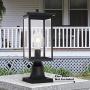TODOLUZ Outdoor 1-Light Post Light Fixture in Black Finish, Outdoor Post Lantern with Clear Glass for Patio Garden Walkway