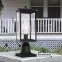 TODOLUZ Outdoor 1-Light Post Light Fixture in Black Finish, Outdoor Post Lantern with Clear Glass for Patio Garden Walkway