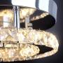 Dixun Modern Mini Led Chandelier Semi Flush Mount Crystal Lighting Ceiling Crystal Lamp for Bedrooms Dinning Rooms Hallway (Changeable Color)