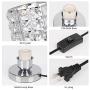 HAITRAL Crystal Table Lamp - Elegant Decorative Bedside Night Light Lamp, Chrome Silver Desk Lamp for Bedroom, Living Room, Girls Room or as Ideal Gifts (HT-BD016)