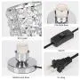 HAITRAL Crystal Table Lamp - Elegant Decorative Bedside Night Light Lamp, Chrome Silver Desk Lamp for Bedroom, Living Room, Girls Room or as Ideal Gifts (HT-BD016)