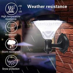 BEIDELT Solar Wall Light Outdoor Decorative,16LED Solar Proch Sensor Lantern Lights Wireless Waterproof Landscape Decoration Auto On/Off Security Light for Garden Patio Yard Driveway(1PACK)