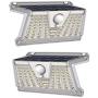 POSHIGE Sloar Lights Outdoor, 73 LEDs Super Bright Security Lights with 4 Lighting Modes, Waterproof Solar Motion Sensor Lighting for Front Door, Yard, Garage, Deck(2 Pack)