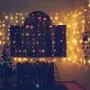 Hopolon LED Window Curtain Lights, 8 Modes Plug in Twinkle Fairy Lights, Outdoor Indoor String Lights Wedding Party Home Garden Bedroom Wall Decorations,UL Certified (Warm White)