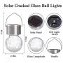 Solpex Hanging Solar Lights Outdoor,8 Pack Christmas Decorative Cracked Glass Ball Light, Solar Powered Waterproof Globe Lighting, Hanging Globe Solar Lights for Garden, Yard, Patio, Lawn, Flower Bed