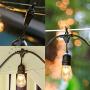 SUNTHIN 48FT Outdoor String Lights with 11W Dimmable Edison Bulbs for Decorative Backyard, Patio, Bistro, Pergola Commercial Hanging Lights String