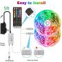 Led Strip Lights 65.6 Feet Barhootao, RGB LEDs Light Strips, Led Rope Lights Color Changing Lights with 40 Keys Remote, Music Sync Led Strip Smart App Led Lights for Bedroom, Party, Room Decorations