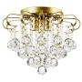 Modern Crystal Chandelier,SOZOMO 180W Luxury Crystal Ceiling Light with 3 Lights for Living Room, Bedroom, Bar and Wedding Decor Lighting Light Fixture,Gold