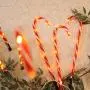 Christmas Candy Cane Pathway Marker Lights,LED Yard Lawn Pathway Markers Outdoor Candy Pathway Markers Christmas Indoor/Outdoor Decoration Lights UL588 Certified,18ft Length (Orange)