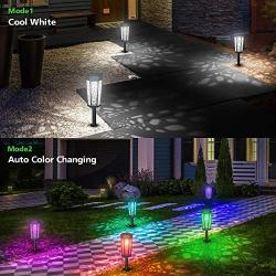 DBF Solar Lights, Upgraded Outdoor Solar Pathway Lights 2-in-1 Waterproof Solar Garden Lights with Dark Sensing, Solar Powered & Longer Working Time for Yard Patio Walkway Driveway Path Decor (6 Pack)