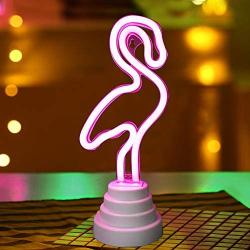 Bright Zeal 11 Feet Pink Flamingo Plug in Neon Lights for Room Wall Sign - Neon Light Signs Wall Decor Battery and USB Operated - Pink Flamingo Neon Sign Wall Art Plug in Night Light for Kids Room