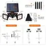 Solar Lights Outdoor, Motion Sensor Solar Flood Lights, Dusk to Dawn Landscape Lights, Wireless Security Lights 2-in-1 for Driveway Porch Path Solar Powered, EMANER (6500K Solar Floodlights, 1-Pack)