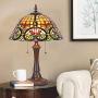Victorian Tiffany Glass Lamp, Capulina Handcrafted 15.7'' Stained Glass Table Lamp, Tiffany Desk Lamp Accentuate Any Home or Business, Office, Desk, Entry, Living Room with a Gothic Glass Styles