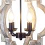 Chandeliers Light fixtures, RC 4-Wood Light, Brown+Black, Farmhouse,Retro of Antique,Rustic,Apply to Dining ,Hall,Room,Restaurant,Bedroom,Kitchen,Ceiling,Pendant Light,Industrial,Foyer,Lighting Lamp.