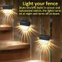 Solar Deck Lights, 6 Pack Solar Step Lights Outdoor Waterproof LED Solar Fence Lights for Patio, Stairs,Yard, Garden Pathway, Step and Fences, 10 Lumens, Warm White/Color Changing Lighting