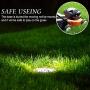 GIGALUMI 8 Pack Solar Ground Lights, 8 LED Solar Powered Disk Lights Outdoor Waterproof Garden Landscape Lighting for Yard Deck Lawn Patio Pathway Walkway (White)