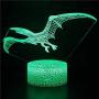 4 Pcs 3D Dinosaur Night Light, 3D Dinosaur Lamp, 16 Color Changing Night Lights, Remote Control Animal Toys Night Light, Bedroom Home for Boys Girls and Kids Birthday Xmas Gift BLUELAMP 8503