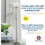 Floor Lamp with Reading Light by Light Accents - Metal Standing Lamp with Side Reading Light - Stand Up Light - Floorlamp - Floor Lamp for Living Room - Standing Lamp for Living Room (Brushed Nickel)