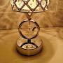 Hsyile KU300166 Modern Chrome Crystal Desk Lamps for Bedroom Nightstand,Study,Living Room Table Lamp