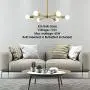 Modern Sputnik Chandelier 6 Lights Semi Flush Mount Ceiling Pendant Lighting Mid Century Industrial Gold Brushed Brass Light Fixture for Kitchen Living Room Dining Room Restaurant Modern Sputnik Chandelier 6 Lights Semi Flush Mount Ceiling Pendant Lighting Mid Century Industrial Gold Brushed Brass Light Fixture for Kitchen Living Room Dining Room Restaurant
