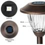 Solpex Solar Pathway Lights 6 Pack, Solar Path Lights Outdoor Warm White, Waterproof Glass Metal Automatic Solar Landscape Lights for Path, Garden, Yard and Walkway