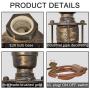 Decoluce Vintage Industrial Table Pipe Desk Lamp Retro Loft Rustic Steampunk Iron Without Edison Bulb,Antique Desk Lamps Bedside Living Room Bedroom Home Decor with Switch