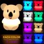 Big Size Night Lights Kid, Bedside lamp, Bedroom Light, LED Lights, Baby Nursery lamp, Break Resistant, Eye Caring, Adjustable Brightness & Color and Time setting, Touch + Remote Control - Large Koala
