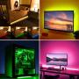 USB LED Strip Lights with 24Keys Remote Control,6.56FT/2M, 5050 RGB,DIY Indoor/Outdoor. (2M/6.56ft)