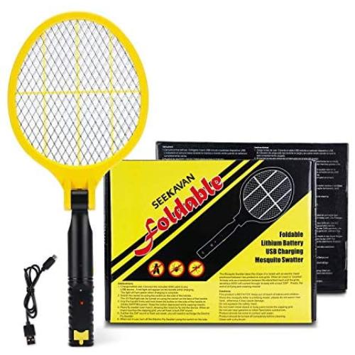 OCEANPAX Bug Zapper, Electric Fly Swatter Mosquito Killer, USB Rechargeable 4200V Bug Zapper Racket for Indoor, Outdoor Pest Control, LED Light, Safe to Touch with 3-Layer Safety Mesh OCEANPAX Bug Zapper, Electric Fly Swatter Mosquito Killer, USB Rechargeable 4200V Bug Zapper Racket for Indoor, Outdoor Pest Control, LED Light, Safe to Touch with 3-Layer Safety Mesh