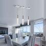 Pendant Lighting,Modern Contemporary,One Light Mini Pendant Light Fixture,Polished Chrome Bubble Glass Crystal Ceiling Hanging Lights, Perfect for Kitchen Island Dining Room Hallway Interior