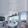 Pendant Lighting,Modern Contemporary,One Light Mini Pendant Light Fixture,Polished Chrome Bubble Glass Crystal Ceiling Hanging Lights, Perfect for Kitchen Island Dining Room Hallway Interior