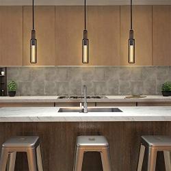 MOTINI Mini Pendant Light Industrial Ceiling Pendant Lighting with Bronze Finish for Kitchen Island Living Rooms Dining Room, UL Listed(Bulb Included)