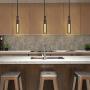 MOTINI Mini Pendant Light Industrial Ceiling Pendant Lighting with Bronze Finish for Kitchen Island Living Rooms Dining Room, UL Listed(Bulb Included)