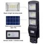 Dailyart LED Solar Street Light Solar Powered with Remote Control and Motion Sensor Weatherproof Dusk to Dawn Bright Outdoor Seculity Lights for Yard, Garden, Basketball Court, 6000K, IP65, 90W