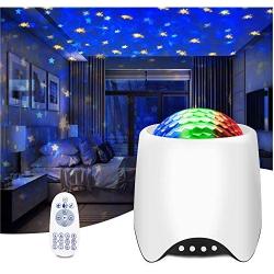 Night Light Projector,LED Star Projector with Remote Control White Noise Machine Built-in Speaker USB Nebula Projector Plots Mode for Kid Baby/Party/Bedroom Decor /Festival Gift