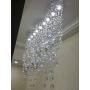 APBEAM Modern Crystal Raindrop Chandelier, Flush Mount Chandelier Crystal Ceiling Light for Dining Room Living Room W8''H40''