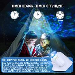 Galaxy Star Projector Lights, Sky Lights LED Nebula Cloud Night Light Music Starry Projector Ocean Wave Projectors with Bluetooth Speaker for Christmas Decorations Bedroom Ceiling Party Ambiance Kid