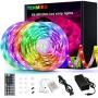 Tenmiro 65.6ft Led Strip Lights, Ultra Long RGB 5050 Color Changing LED Light Strips Kit with 44 Keys Ir Remote Led Lights for Bedroom, Kitchen, Home Decoration