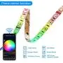 JMEXSUSS WiFi LED Strip Lights, 16.4ft Music Sync LED Light Strip, RGB 5050 Color Changing Rope Lights Compatible with Alexa, Google Home, Phone App, Remote Control Flexible Tape Lights for Bedroom