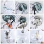 LANROS Modern Chic 1-Light Glass Pendant Lighting Mini Oval Glass Pendant Ceiling Light Fixture for Kitchen Island Bedroom Bathroom Brushed Nickel