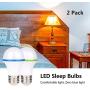 KINUR Sleep aid Light Bulb, Blue Light Blocking Amber Color A15 3 Watt-25 Watt Equivalent Low watt Light Bulbs for Healthy Sleep and Baby Nursery Light 2 Pack