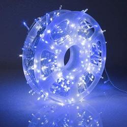 kemooie 500 LED Outdoor Fairy String Lights, 164FT 8 Lighting Modes Plug in String Waterproof Extra Long Light, for Outdoor Birthday Christmas Wedding Party Garden Balcony Decoration (Blue and White)