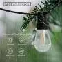 100FT Outdoor String Light,Patio String Lights with 33+4 Plastic LED Shatterproof Clear Bulbs - Waterproof Commercial Lighting Create Ambience On Your Patio Porch Backyard Party Wedding