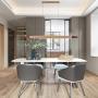 LED Pendant Light 20W Dimmable Chandelier Fixture Modern Wooden Hanging Lamp Minimalist Strip Solid Wood Dining Table Light Living Room Restaurant Bedroom Ceiling Lighting Ø47″ (With Remote Control)