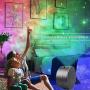 Galaxy Projector, Capaboo Dynamic Christmas Projection Lights Star Projector Night Light for Kids Bedroom Decor Party